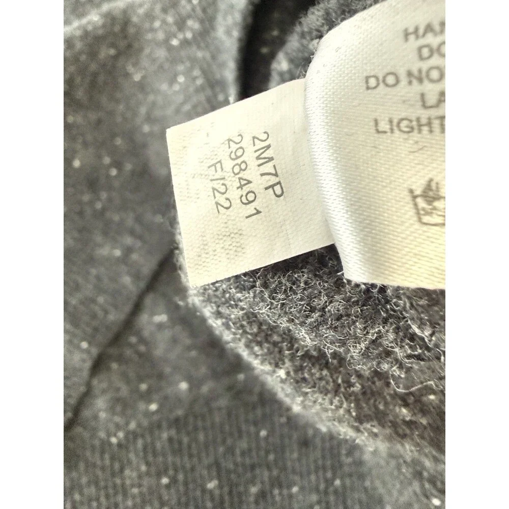 Orvis Merino Wool Quarter Zip Pullover Sweater M heather black gray